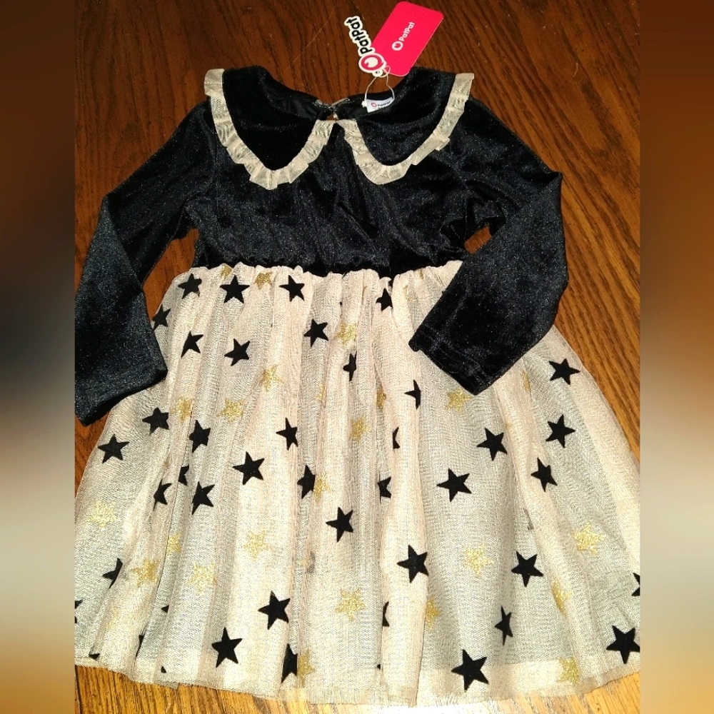 Black and Gold Star Dress